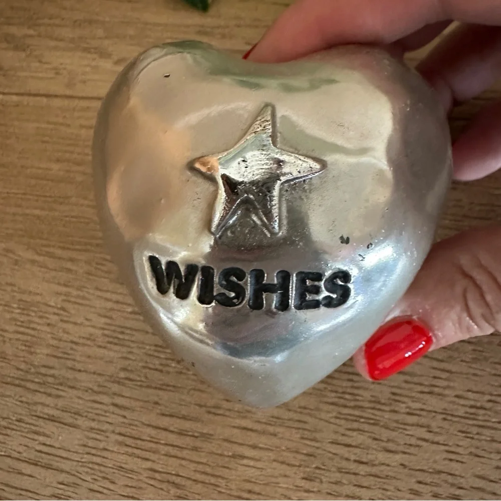 Silver Heart-Shaped Trinket Box with Lid